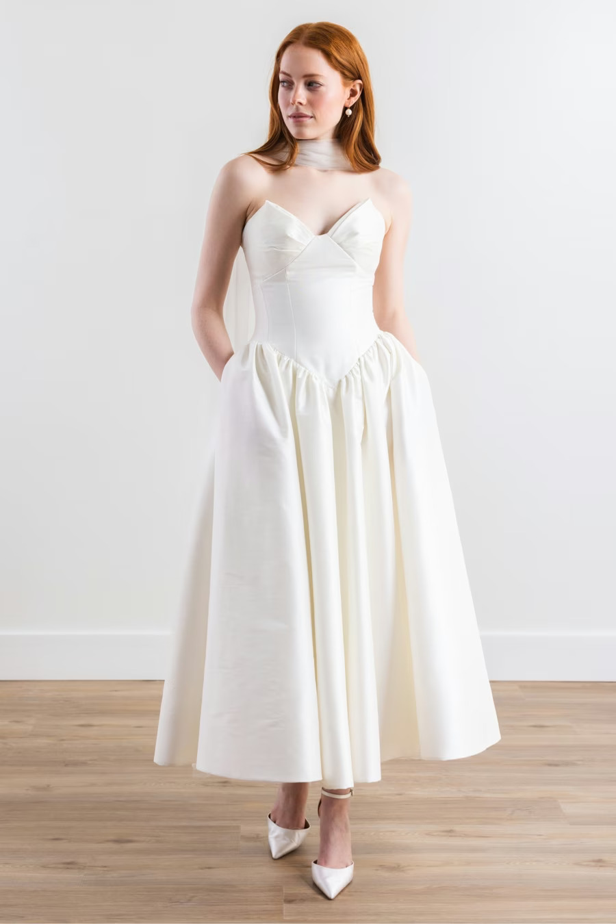 Bridal Midi Dress By Watters Rickey
